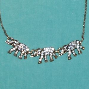 Elephant Love Statement Necklace - New with Tag